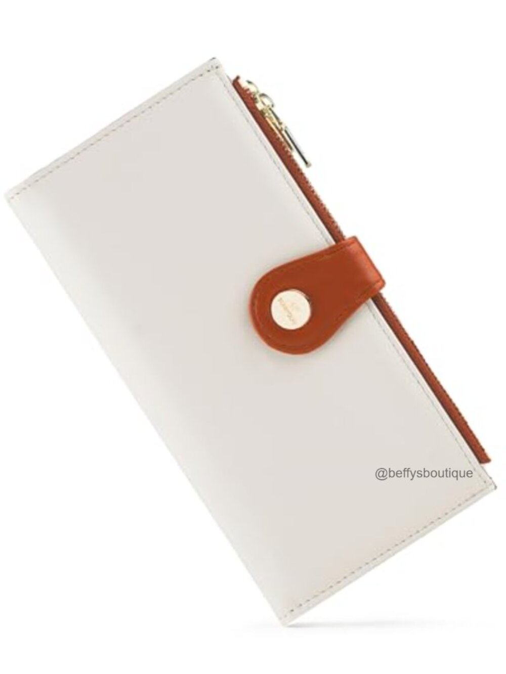 Slim RFID Wallet Faux Leather Card Holder Zipper Pocket